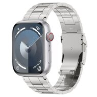Titanium Premium Link Armband - Silber - Geeignet f&uuml;r Apple Watch 44mm / 45mm / 46mm / 49mm