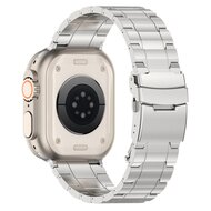 Titanium Premium Link Armband - Silber - Geeignet f&uuml;r Apple Watch 44mm / 45mm / 46mm / 49mm