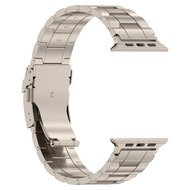 Titanium Premium Link Armband - Farbe Titanium - Geeignet f&uuml;r Apple Watch 44mm / 45mm / 46mm / 49mm