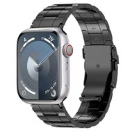 Titanium Premium Link Armband - Schwarz - Geeignet f&uuml;r Apple Watch 44mm / 45mm / 46mm / 49mm