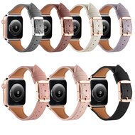 Lederarmband - Cremefarben - Geeignet f&uuml;r Apple Watch 44mm / 45mm / 46mm / 49mm