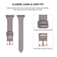 Lederarmband - Lila - Geeignet f&uuml;r Apple Watch 38mm / 40mm / 41mm / 42mm
