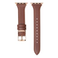 Lederarmband - Braun - Geeignet f&uuml;r Apple Watch 38mm / 40mm / 41mm / 42mm