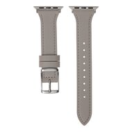 Lederarmband - Grau - Geeignet f&uuml;r Apple Watch 38mm / 40mm / 41mm / 42mm