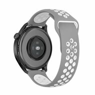 Sport Edition Silikonband - Grau + Wei&szlig; - Huawei Watch GT 5 (Pro) / GT 4 / GT 3 / GT 2 - 46mm