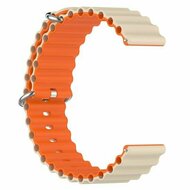 Ocean Style Silikonarmband - Beige / Orange - Huawei Watch GT 5 (Pro) / GT 4 / GT 3 / GT 2 - 46mm