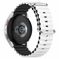 Ocean Style Silikonarmband - Wei&szlig;/Schwarz - Huawei Watch GT 5 (Pro) / GT 4 / GT 3 / GT 2 - 46mm