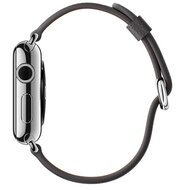 Klassisches Lederarmband - Grau - Geeignet f&uuml;r Apple Watch 38mm / 40mm / 41mm / 42mm