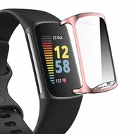 Fitbit Charge 5 &amp; 6 TPU-H&uuml;lle (vollst&auml;ndig gesch&uuml;tzt) - Rosa