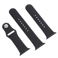 Gummi-Sportband - Schwarz - Geeignet f&uuml;r Apple Watch 44mm / 45mm / 46mm / 49mm