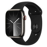 Gummi-Sportband - Schwarz - Geeignet f&uuml;r Apple Watch 38mm / 40mm / 41mm / 42mm