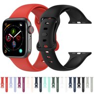 Silikon-Sportband - Dunkelgr&uuml;n - Gr&ouml;&szlig;e: S/M - Passend f&uuml;r Apple Watch 44mm / 45mm / 46mm / 49mm