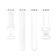 Silikon-Sportband - Wei&szlig; - Gr&ouml;&szlig;e: S/M - Geeignet f&uuml;r Apple Watch 44mm / 45mm / 46mm / 49mm