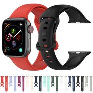 Silikon-Sportband - Wei&szlig; - Gr&ouml;&szlig;e: S/M - Geeignet f&uuml;r Apple Watch 44mm / 45mm / 46mm / 49mm