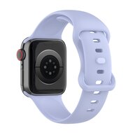 Silikon-Sportband - Gr&ouml;&szlig;e: S/M - Hellviolett - Geeignet f&uuml;r Apple Watch 38mm / 40mm / 41mm / 42mm