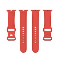 Silikon-Sportband - Rot - Gr&ouml;&szlig;e: S/M - Geeignet f&uuml;r Apple Watch 38mm / 40mm / 41mm / 42mm