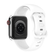 Silikon-Sportband - Wei&szlig; - Gr&ouml;&szlig;e: S/M - Geeignet f&uuml;r Apple Watch 38mm / 40mm / 41mm / 42mm