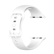 Silikon-Sportband - Wei&szlig; - Gr&ouml;&szlig;e: S/M - Geeignet f&uuml;r Apple Watch 38mm / 40mm / 41mm / 42mm