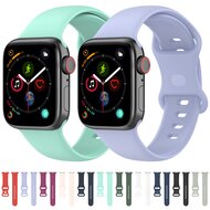 Silikon-Sportband - Wei&szlig; - Gr&ouml;&szlig;e: S/M - Geeignet f&uuml;r Apple Watch 38mm / 40mm / 41mm / 42mm