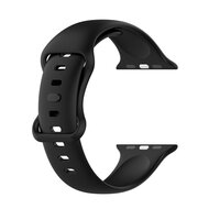 Silikon-Sportband - Schwarz - Gr&ouml;&szlig;e: S/M - Geeignet f&uuml;r Apple Watch 38mm / 40mm / 41mm / 42mm