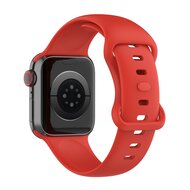 Silikon-Sportband - Rot - Gr&ouml;&szlig;e: M/L - Geeignet f&uuml;r Apple Watch 38mm / 40mm / 41mm / 42mm