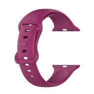 Silikon-Sportband - Weinrot - Gr&ouml;&szlig;e: M/L - Passend f&uuml;r Apple Watch 38mm / 40mm / 41mm / 42mm