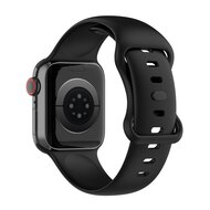 Silikon-Sportband - Schwarz - Gr&ouml;&szlig;e: M/L - Geeignet f&uuml;r Apple Watch 38mm / 40mm / 41mm / 42mm