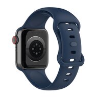 Silikon-Sportband - Marineblau - Gr&ouml;&szlig;e: M/L - Geeignet f&uuml;r Apple Watch 38mm / 40mm / 41mm / 42mm