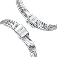 Edelstahl Slim Fit Armband - Silber - Geeignet f&uuml;r Apple Watch 38mm / 40mm / 41mm / 42mm