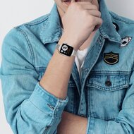 Edelstahl Slim Fit Armband - Silber - Geeignet f&uuml;r Apple Watch 38mm / 40mm / 41mm / 42mm