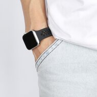 Solo Loop Sportarmband - Gr&ouml;&szlig;e: S - Schwarz - Geeignet f&uuml;r Apple Watch 44mm / 45mm / 46mm / 49mm