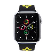 Solo Loop Sportband - Gr&ouml;&szlig;e: S - Schwarz + Gelb - Geeignet f&uuml;r Apple Watch 44mm / 45mm / 46mm / 49mm