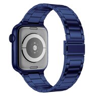 Stahlgliederarmband - Dunkelblau - Geeignet f&uuml;r Apple Watch 38mm / 40mm / 41mm / 42mm
