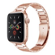 Gliederarmband aus Stahl - Champagner Gold - Geeignet f&uuml;r Apple Watch 44mm / 45mm / 46mm / 49mm