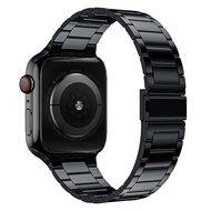 Stahlgliederarmband - Schwarz - Geeignet f&uuml;r Apple Watch 44mm / 45mm / 46mm / 49mm