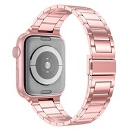 Stahlgliederarmband - Ros&eacute;gold - Geeignet f&uuml;r Apple Watch 44mm / 45mm / 46mm / 49mm