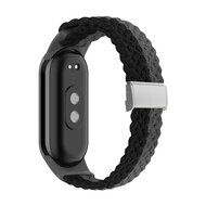 Geflochtenes Nylonband - Schwarz mit Grau - Xiaomi Smart Band 8 &amp; 9
