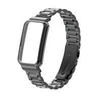 Metallgliederband mit Geh&auml;use - Schwarz - Xiaomi Smart band 7 Pro