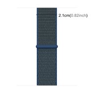 Sport Loop Armband - Dunkelblau mit gr&uuml;n - Geeignet f&uuml;r Apple Watch 38mm / 40mm / 41mm / 42mm