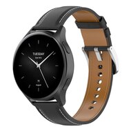 Luxuri&ouml;ses Lederarmband - Schwarz - Xiaomi Watch 2 / Xiaomi Watch S1 / S2 / S3 / S4 / Mi Watch