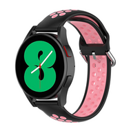 Silikon-Sportarmband mit Schnalle - Schwarz + Rosa - Samsung Galaxy Watch 7 - 40mm / 44mm &amp; Watch FE