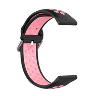 Silikon-Sportarmband mit Schnalle - Schwarz + Rosa - Samsung Galaxy Watch 7 - 40mm / 44mm &amp; Watch FE