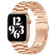 Stahlgliederarmband - Ros&eacute;gold - Geeignet f&uuml;r Apple Watch 44mm / 45mm / 46mm / 49mm