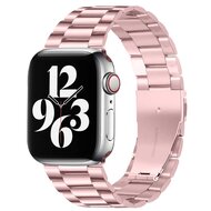 Stahlgliederarmband - Rose pink - Passend f&uuml;r Apple Watch 44mm / 45mm / 46mm / 49mm