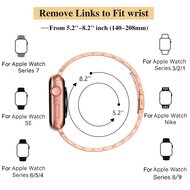 Stahlband Slim Fit - Ros&eacute;gold - Geeignet f&uuml;r Apple Watch 44mm / 45mm / 46mm / 49mm