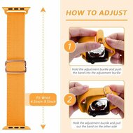 Solo Loop Nylonband - Ocker - Geeignet f&uuml;r Apple Watch 44mm / 45mm / 46mm / 49mm
