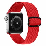 Solo Loop Nylonband - Rot - Geeignet f&uuml;r Apple Watch 38mm / 40mm / 41mm / 42mm