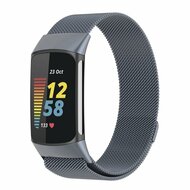 Milanaise-Armband - Grau - Geeignet f&uuml;r FitBit Charge 5