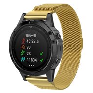 Milanaise Armband - Gold - Large - Garmin Fenix 7X / 6X / 5X