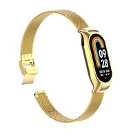 Milanaise Band mit Geh&auml;use - Gold - Xiaomi Smart Band 8 &amp; 9